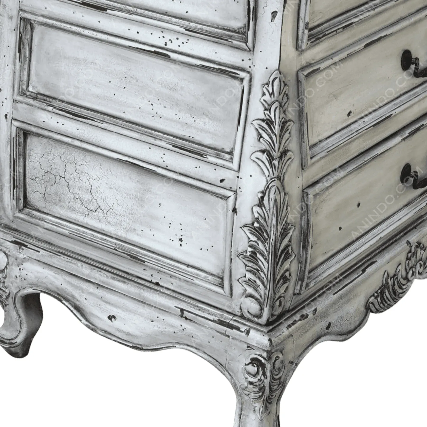 'Loire' Distressed Bombe Chest - Image 4