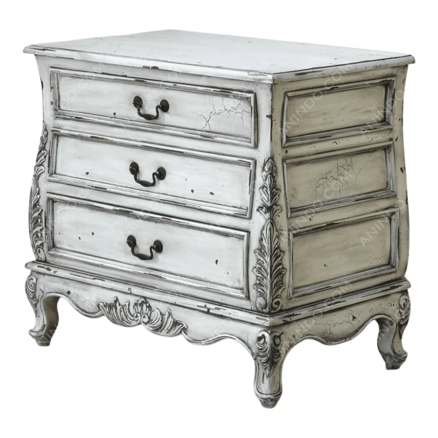 'Loire' Distressed Bombe Chest - Image 6