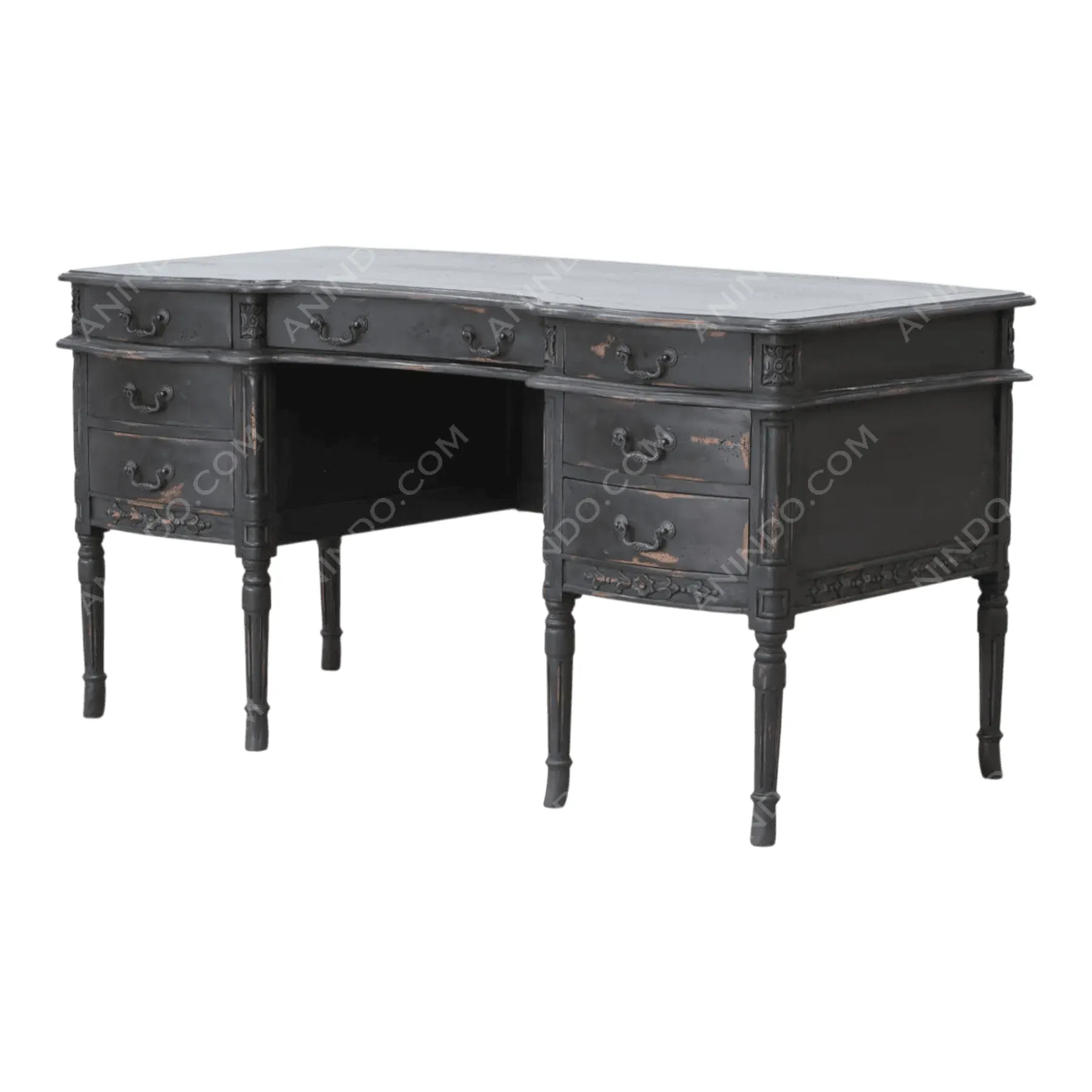 "Versailles" Distressed Executive Desk - Image 8