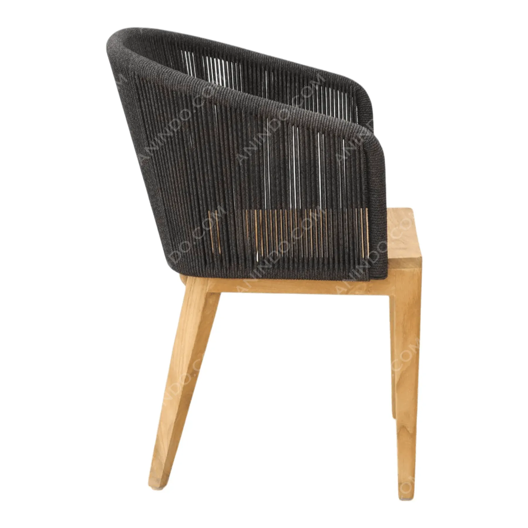 Kai Rope & Teak Chair (Nero) - Image 4
