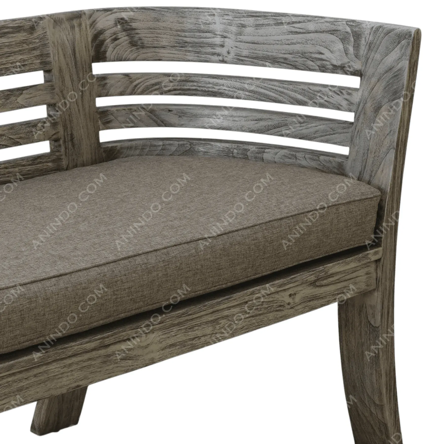 Aris Curved Slat Bench - Image 4