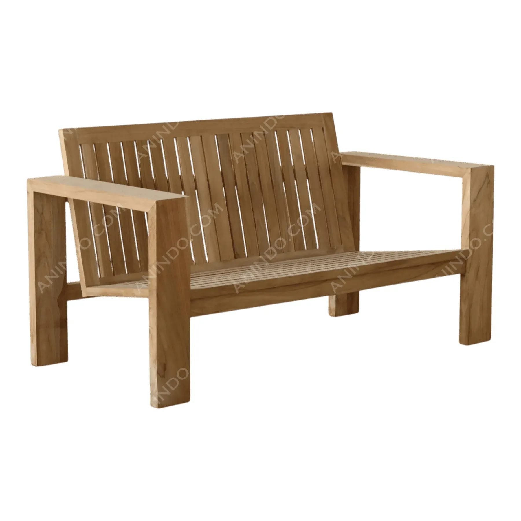 Terra Block Teak Bench - Image 2
