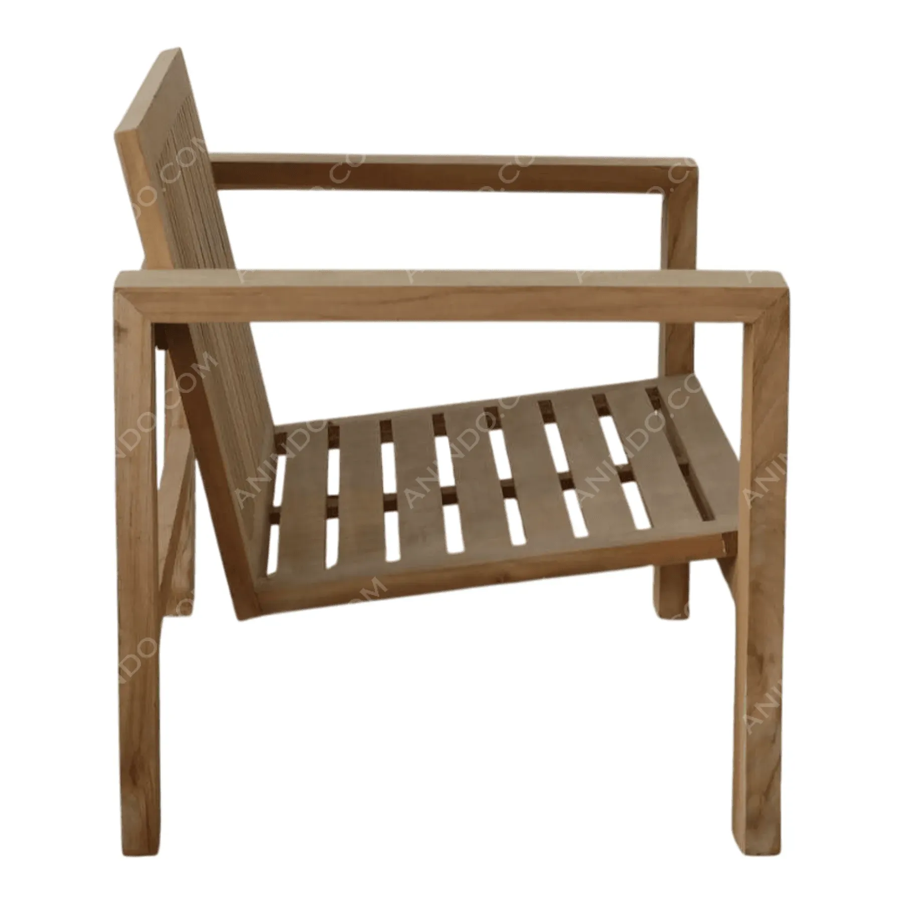 Terra Block Teak Bench - Image 3