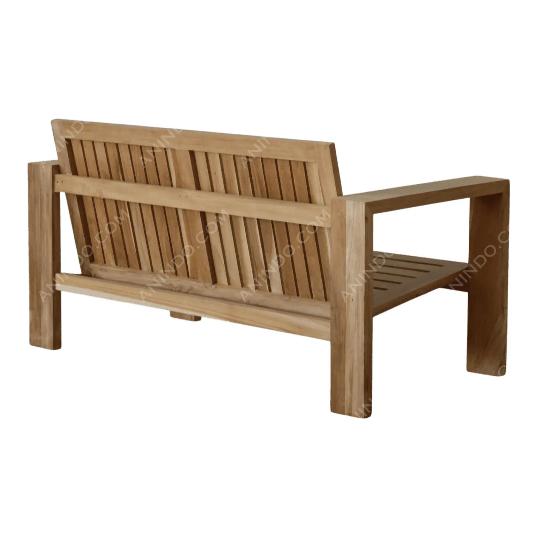 Terra Block Teak Bench - Image 4
