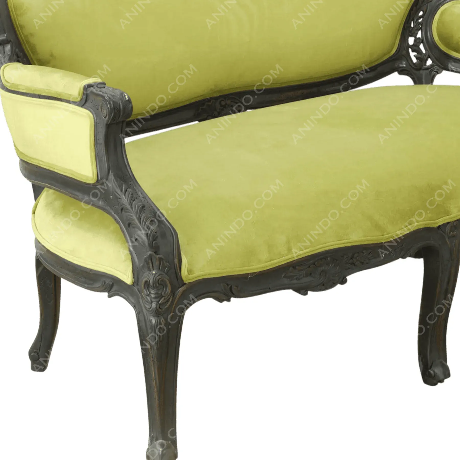 Elodie Velvet Settee - Image 3