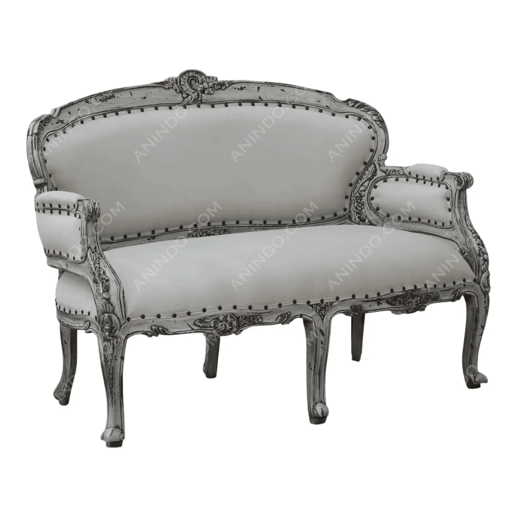 Rochelle Linen Settee - Image 2