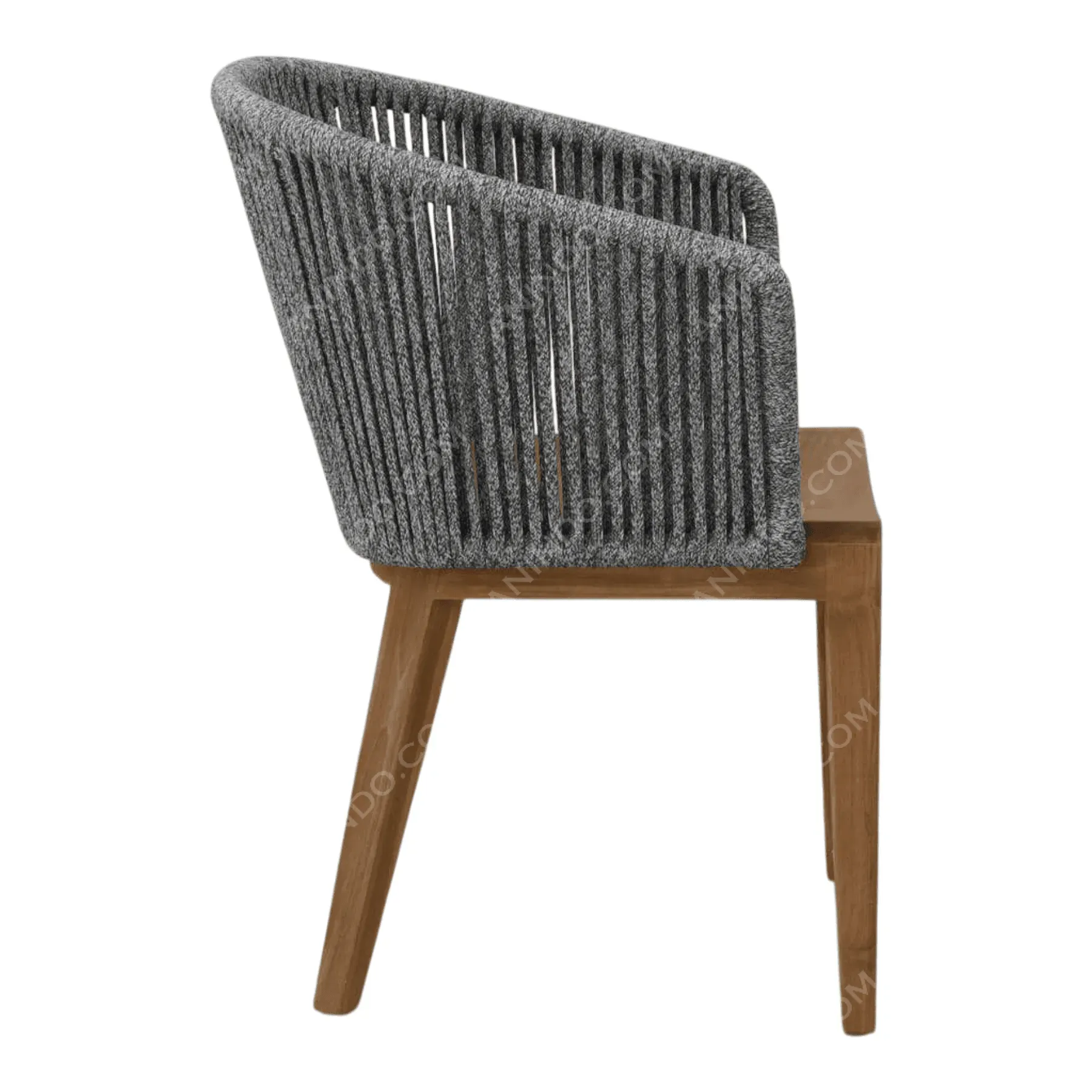 Kai Rope & Teak Chair (Charcoal) - Image 5