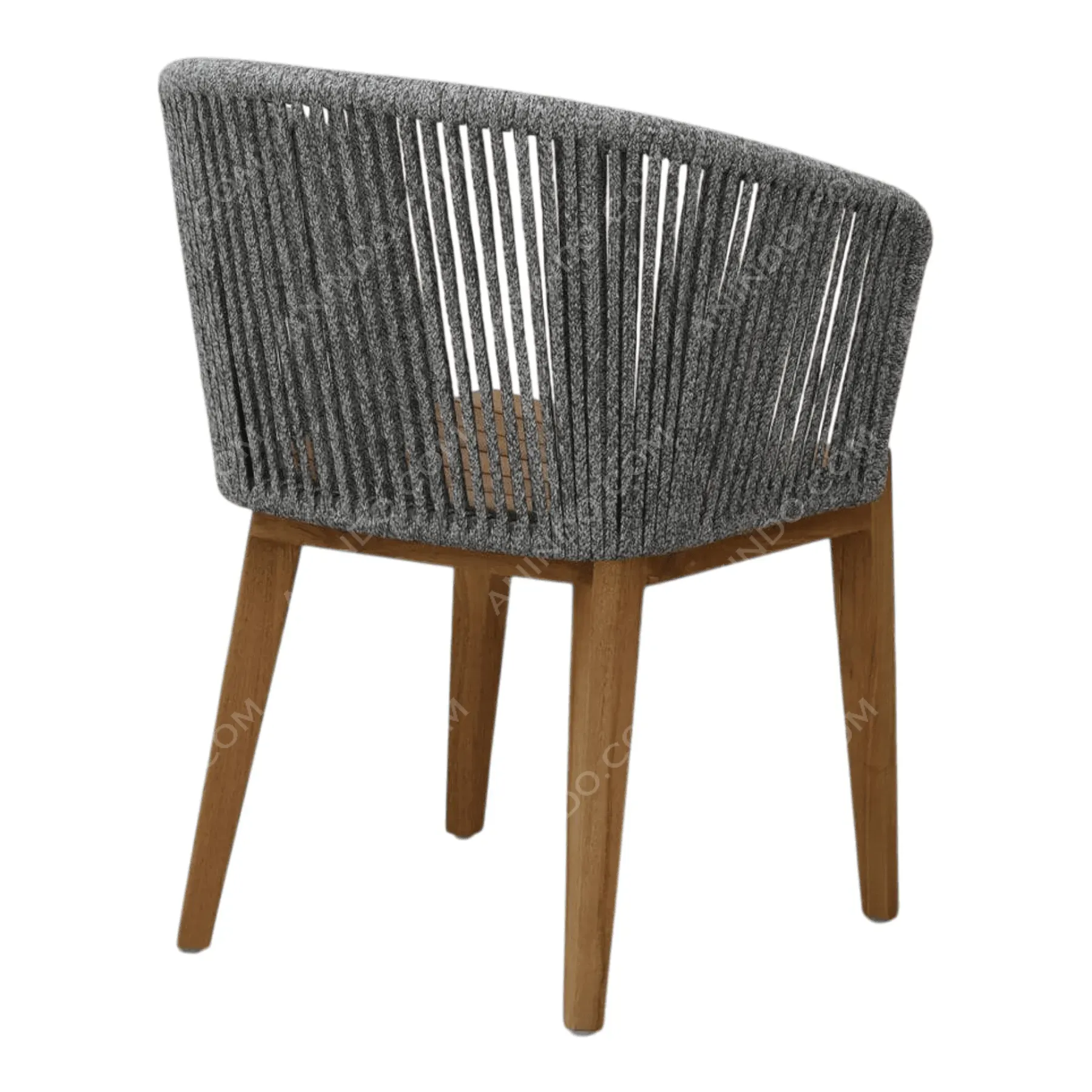 Kai Rope & Teak Chair (Charcoal) - Image 8