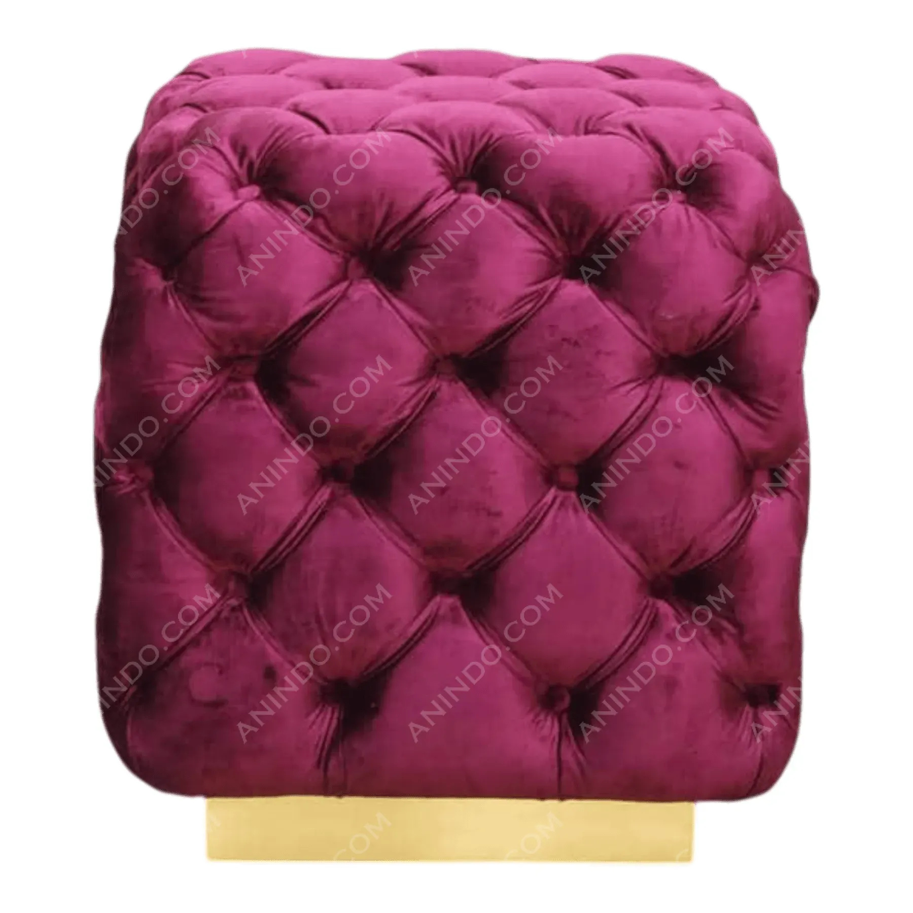 Luxe Tufted Cube Ottoman