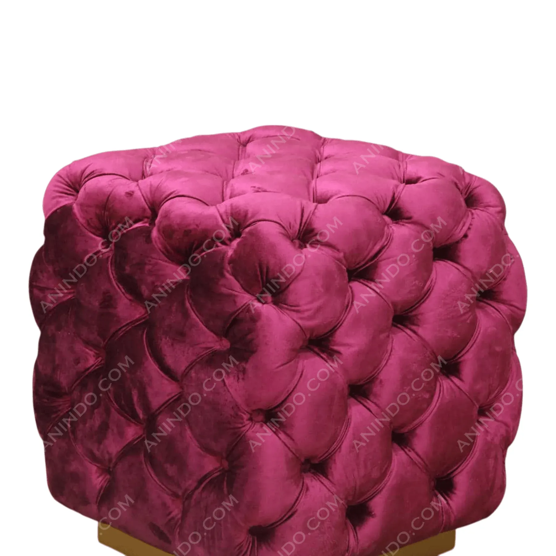 Luxe Tufted Cube Ottoman - Image 3
