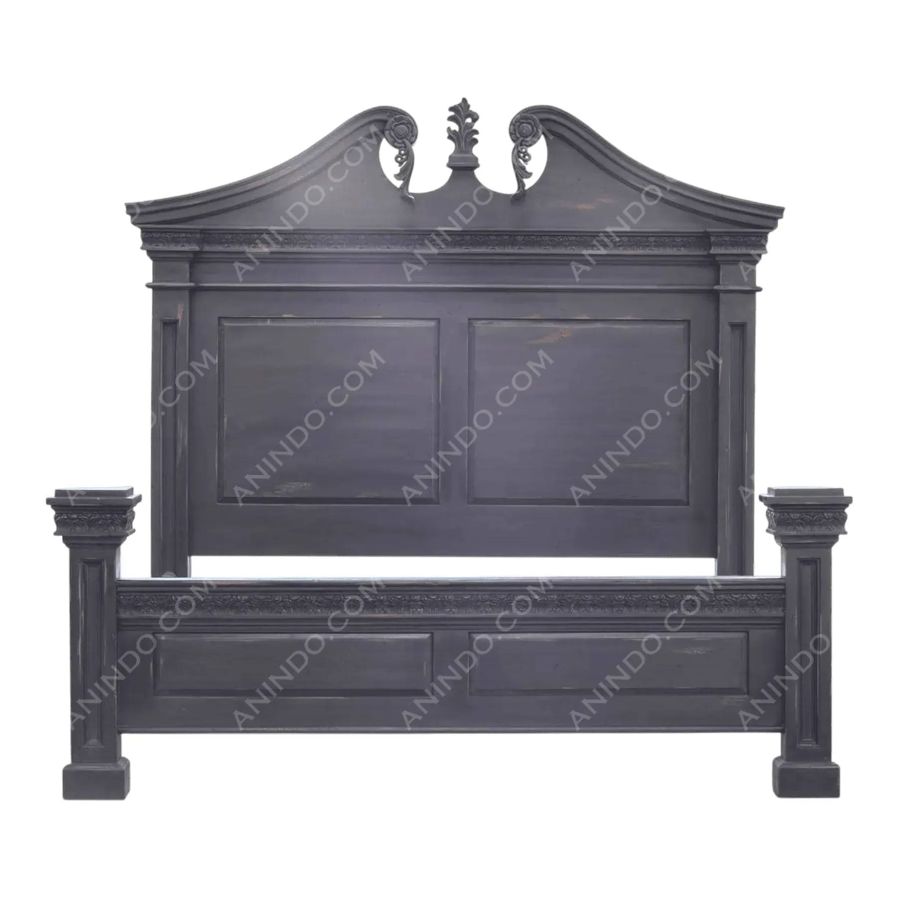 Distressed Regency Crest Bed