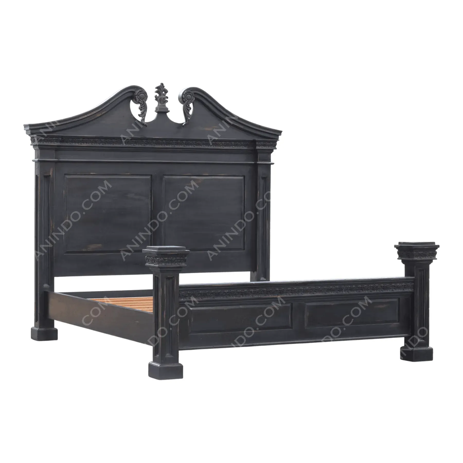 Distressed Regency Crest Bed - Image 4