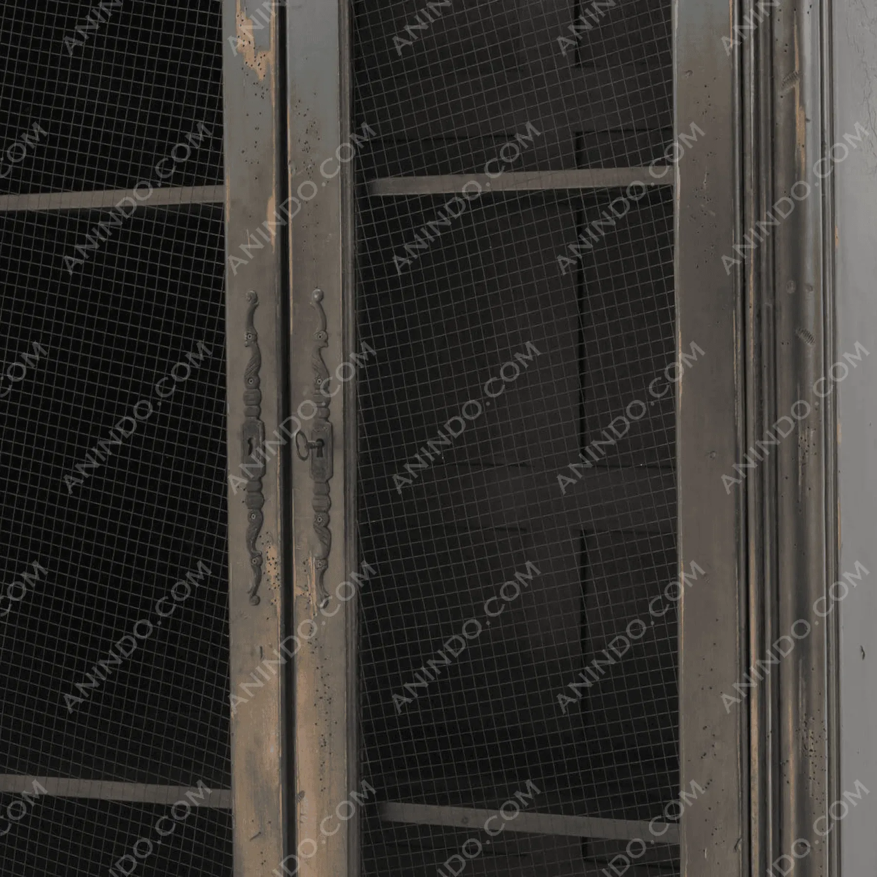 Wire Mesh Armoire Display Cabinet - Image 8