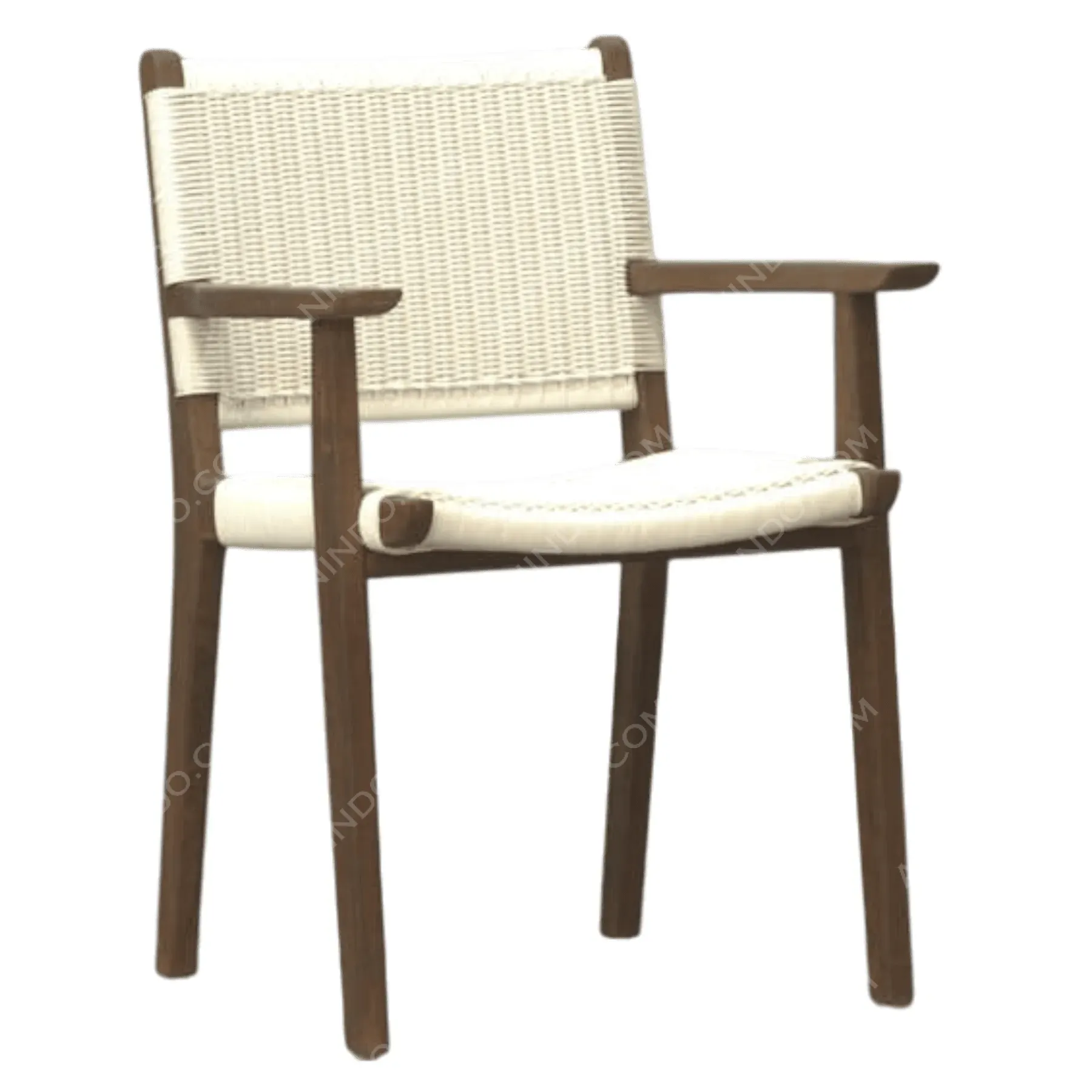 Lagos Woven Teak Armchair - Image 2