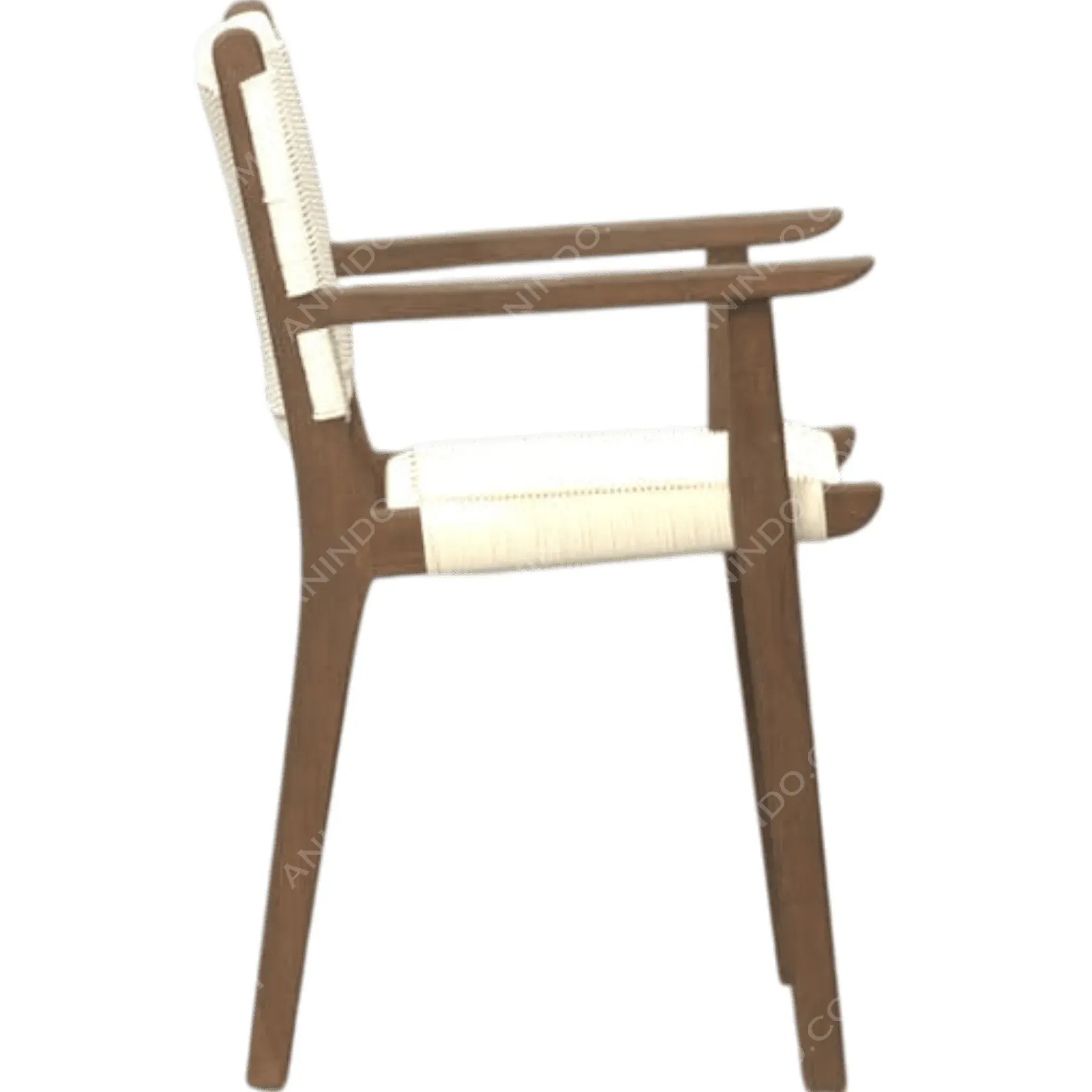 Lagos Woven Teak Armchair - Image 3