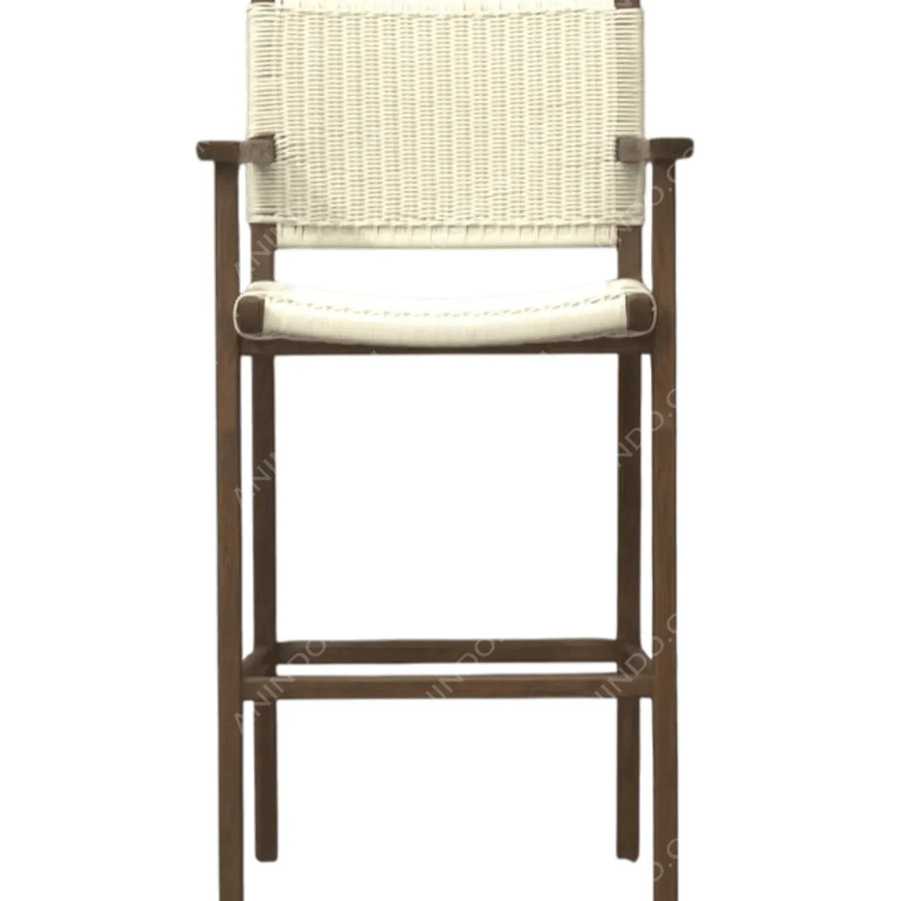 Lagos Woven Teak Bar Stool