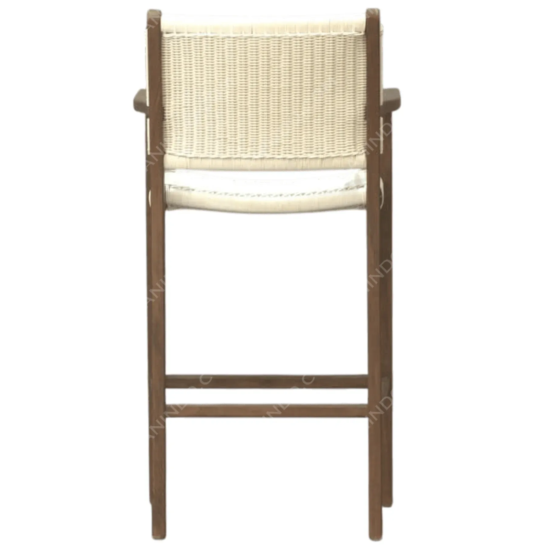 Lagos Woven Teak Bar Stool - Image 5
