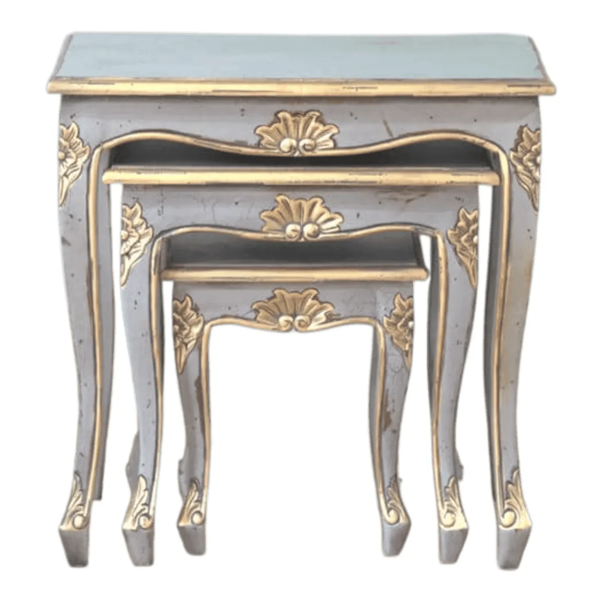 Antique Mist Nesting Tables - Indonesia Furniture