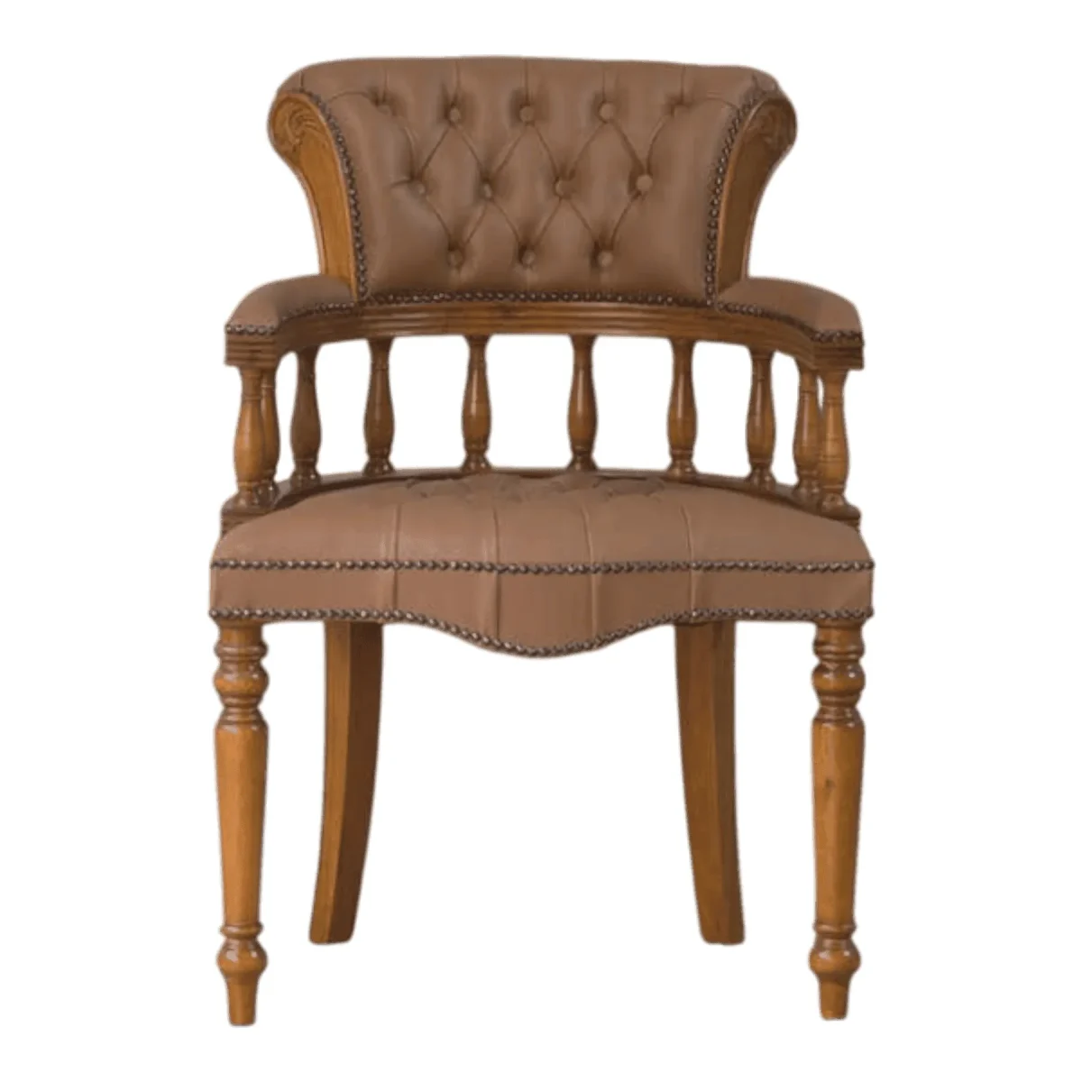 Brown Leather Captain’s Chair