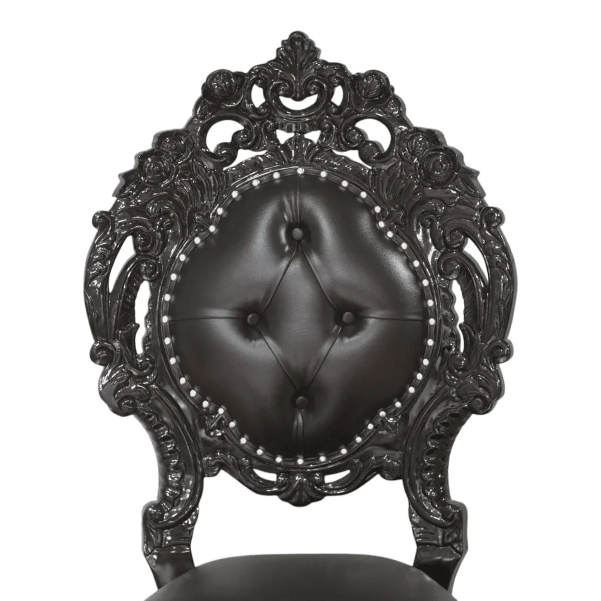 Obsidian Baroque: Tufted Shield-Back Throne - Image 2