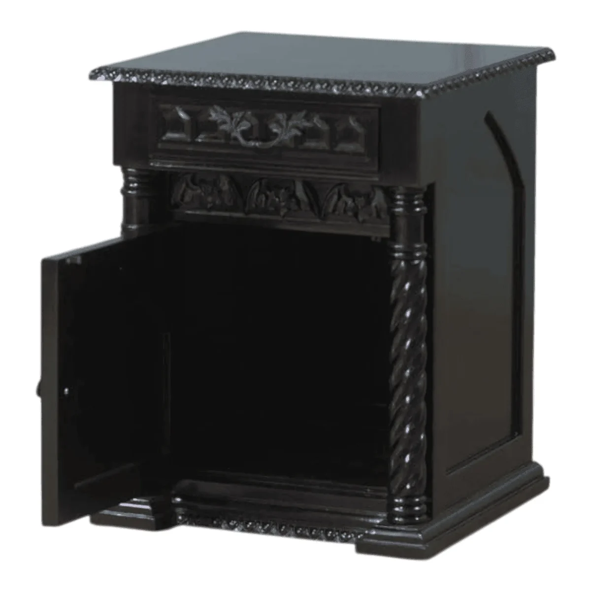 Obsidian Gothic Bedside Cabinet - Image 4
