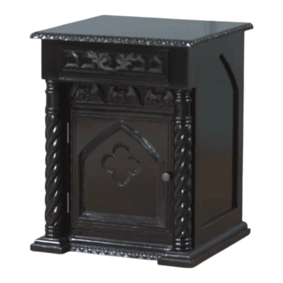 Obsidian Gothic Bedside Cabinet - Image 3